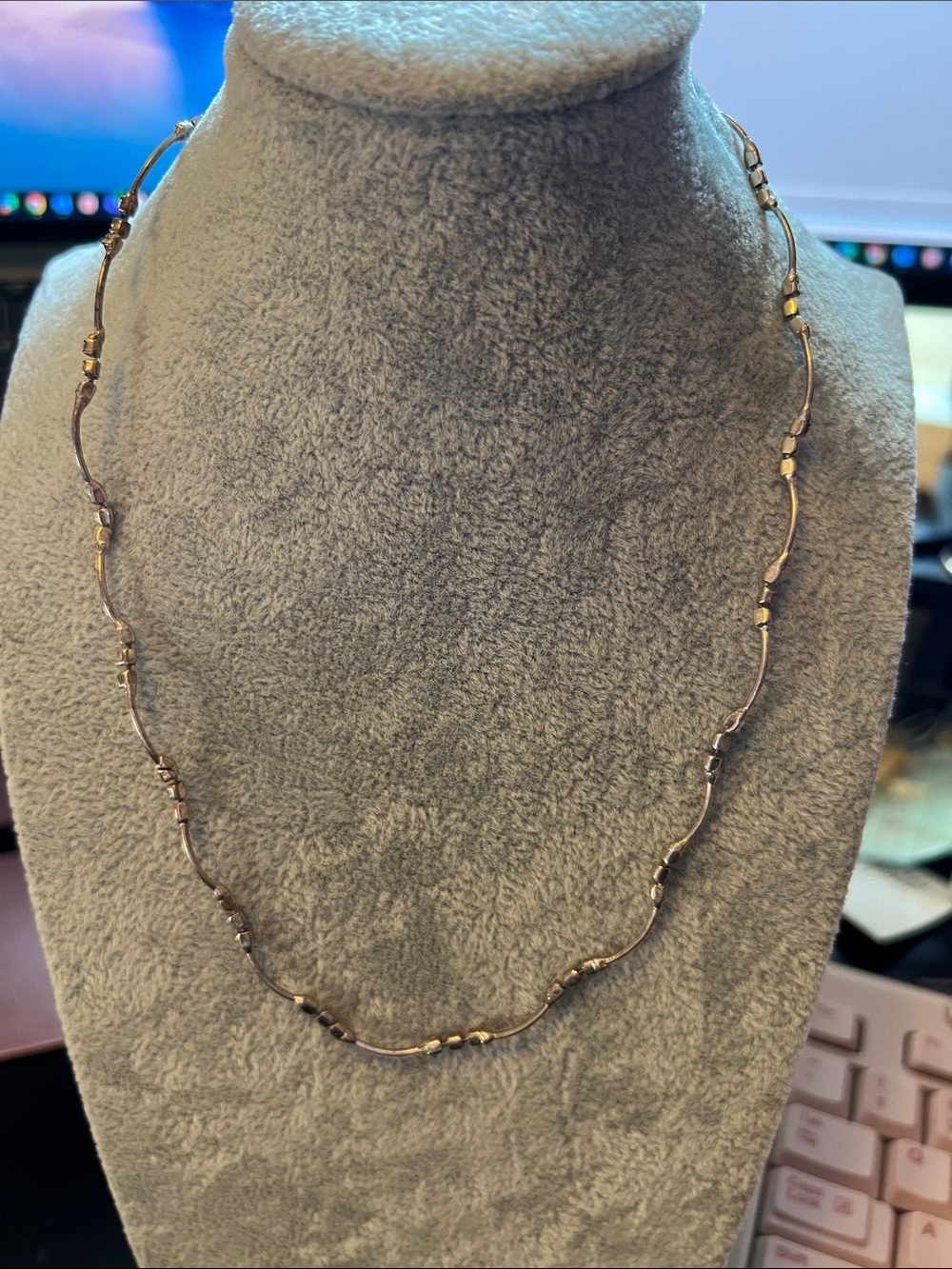 Wave Link Necklace - Silver